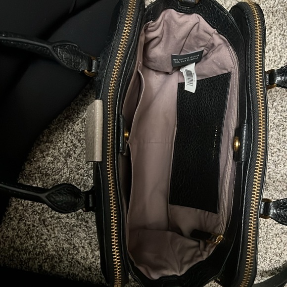 MARC BY MARC JACOBS Black/Beige Leather Roadster Satchel - Picture 3 of 6